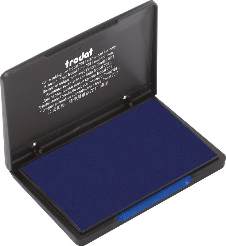 Trodat Stempelkissen – Kunststoff, 110 × 70 mm, blau, getränkt