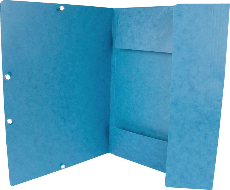 Q-CONNECT Sammelmappe für A4, Karton, Blau, mit Gummizug