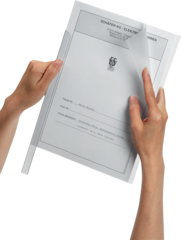 Durable Sichtmappe A4 – transparent, Kunststoff, matt, 180 µm, 50er-Pack