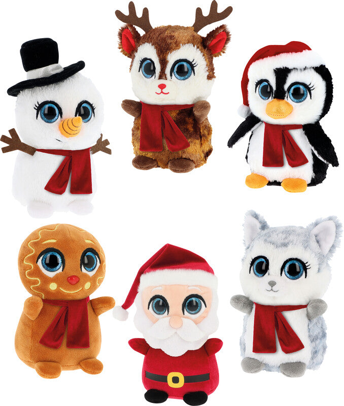 Keel Toys Mini-Motsu X-Mas Plüschtier Weihnachtsmotive, sortiert – Ø 10 cm