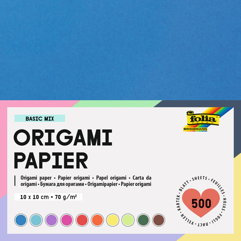 Folia Faltblätter – 100 × 100 mm – 70 g/m² – sortiert – 500 Blatt