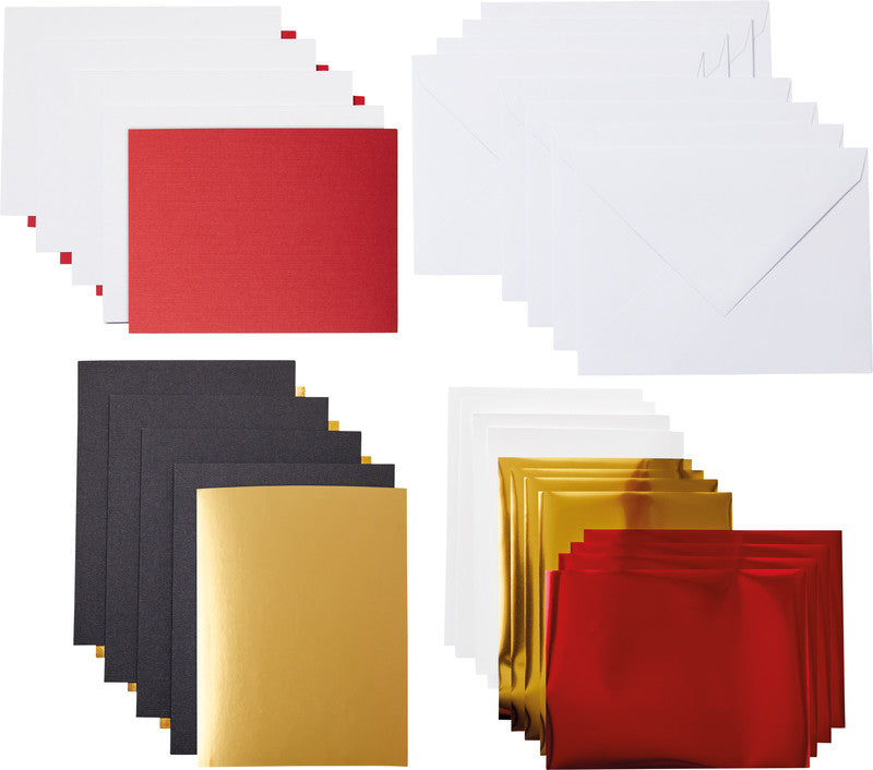 Cricut Folientransfer-Kartenset – 8 Doppelkarten, 8 Folientransferblätter – 108 × 140 mm – für Cricut Joy