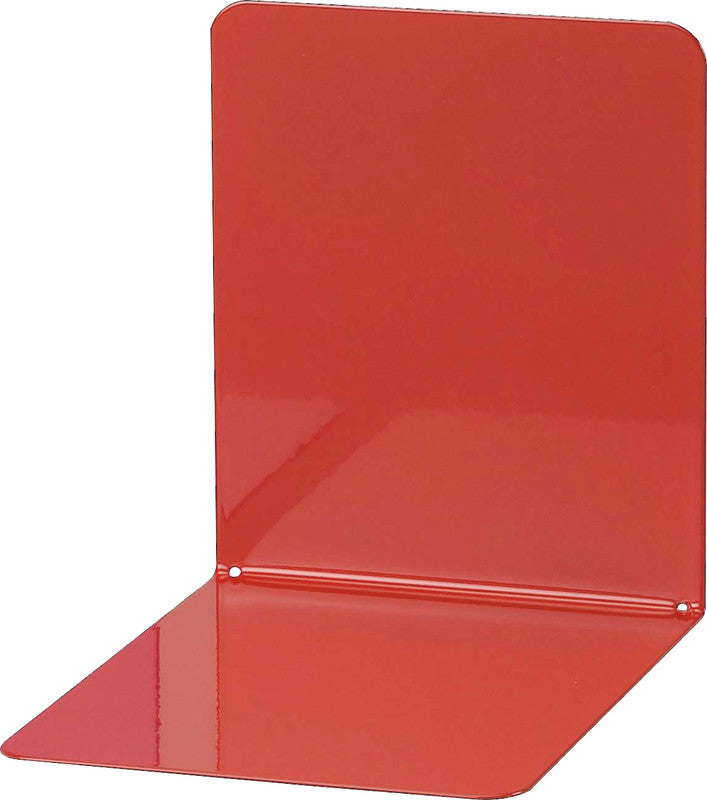 Wedo Buchstützen – rot – 140 × 120 mm – Metall, 2 Stück