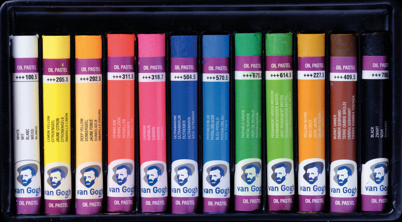 Van Gogh – Ölpastelle – Set – 12 Farben, für dunkles Papier