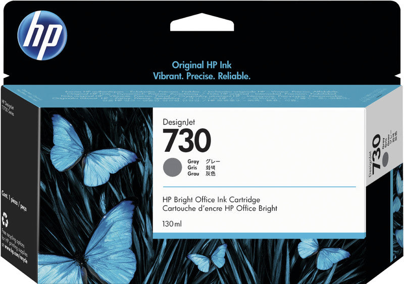 HP Tintenpatrone 730, Grau, 130 ml