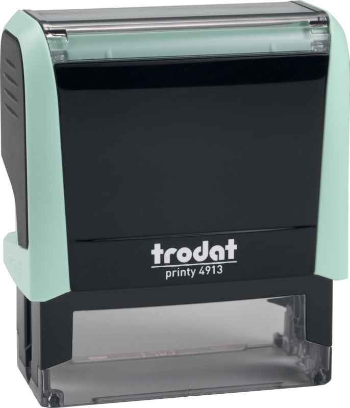 Trodat Motivstempel Printy 4913 – Text: zum Selbersetzen, selbstfärbend, Kunststoff, 58 × 22 mm