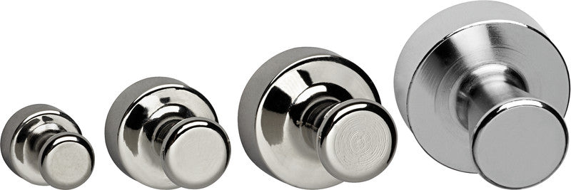 MAUL Kegelmagnet – hellsilber – Ø 32 × H 33 mm, 2 Stück