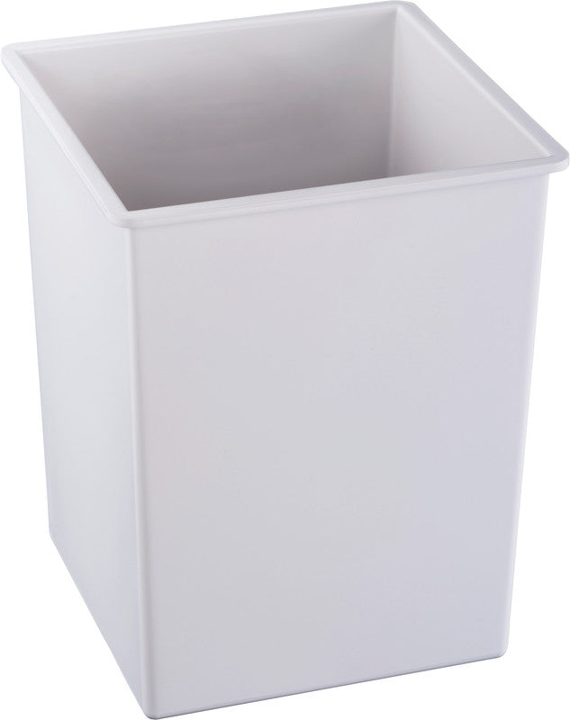 Zwingo Tisch-Abfallbehälter – 16 l – ohne Deckel – Kunststoff, lichtgrau – B × H × T 260 × 330 × 260 mm