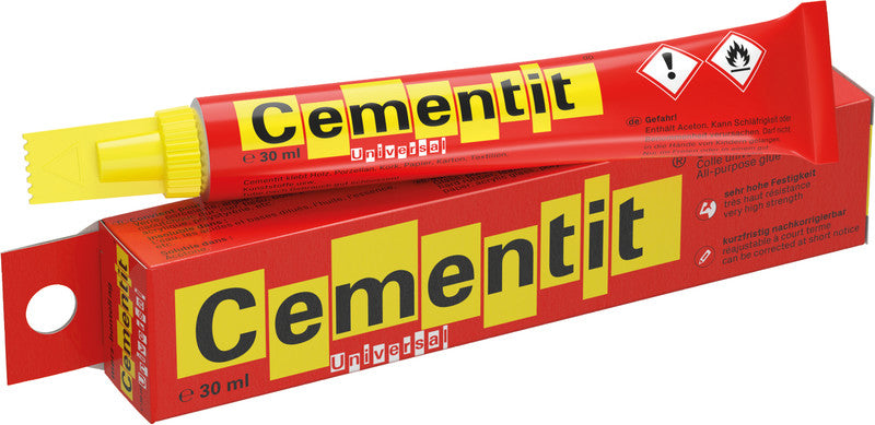 Cementit Universalkleber – permanent, transparent, 30 ml, für Glas, Porzellan, Stein usw.