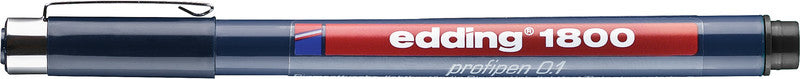 Edding 1800 Fineliner 0,25 mm – schwarz – wasserfest, dokumentenecht