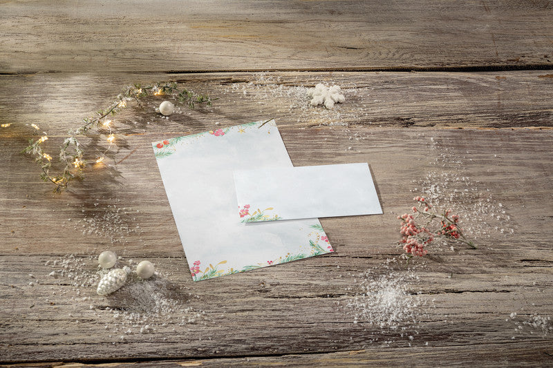 Sigel Motivpapier – A4, 90 g/m², Motiv: Christmas Magic Watercolor – für Inkjet/Laser/Kopierer – 25 Blatt