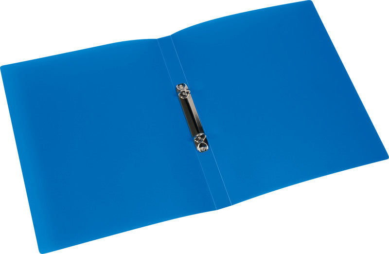 Q-connect Zeigebuch – A4 Hochformat – 2-Ring-Mechanik, Ø 16 mm, Rücken 21 mm – Blau, Kunststoff