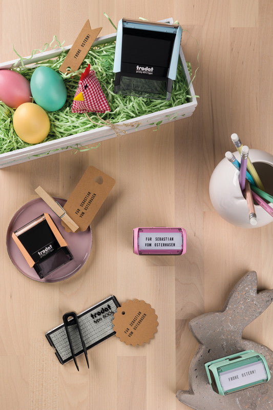 Trodat Motivstempel Printy 4913 – Motiv: zum Selbersetzen, selbstfärbend, Kunststoff, 58 × 22 mm