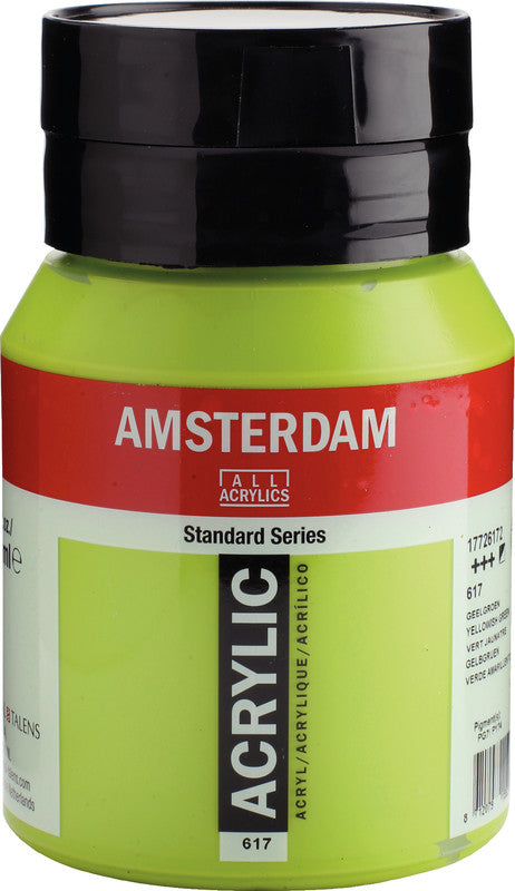 Royal Talens Amsterdam – Acrylic Standard – Acrylfarbe – Gelbgrün, 500 ml