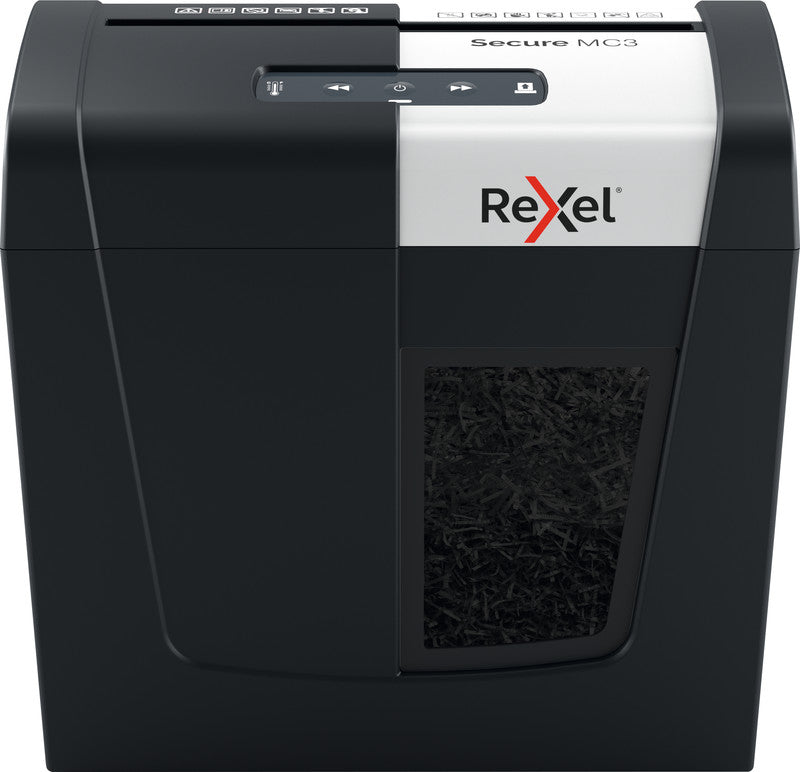 Rexel Secure MC3 – Aktenvernichter, DIN P-5, Mikroschnitt 2 × 15 mm, 3 Blatt, 10 l, A4