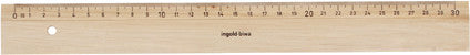 Ingold-biwa Wandtafel-Lineal 30 cm – Holz, Braun, 5 mm