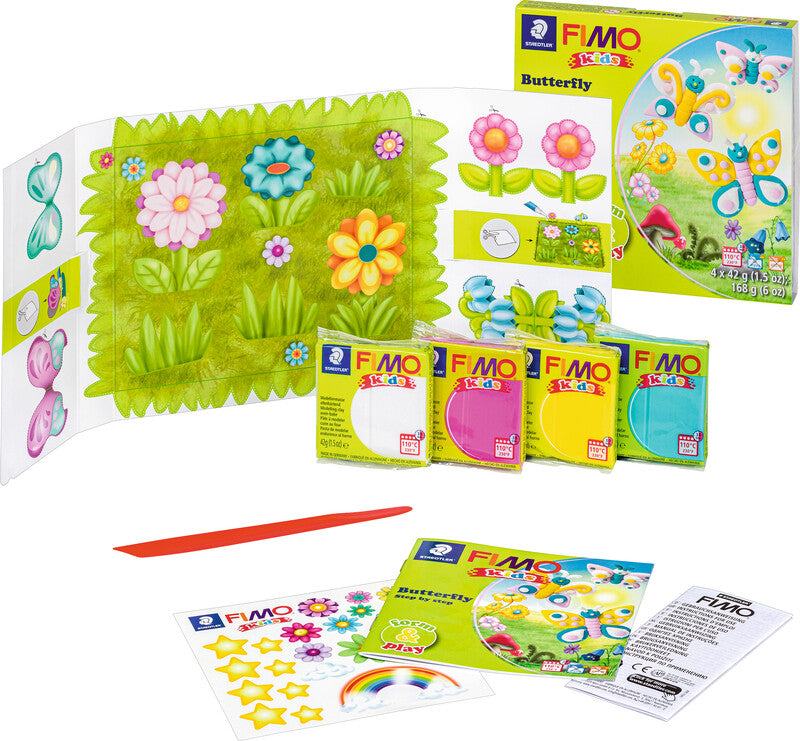 Staedtler Modelliermasse-Set Butterfly – 4 Blöcke à 42 g