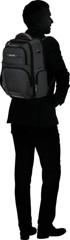 Samsonite Pro-DLX 5 3V Notebook-Rucksack – 20 l, RFID-Fach, Aufsteckfunktion, Nylon, Schwarz