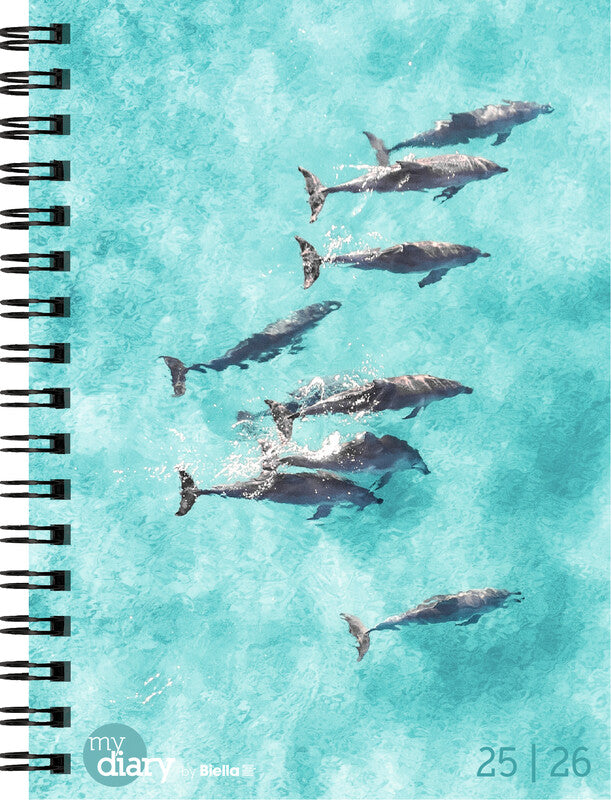 Biella mydiary Schüleragenda – 1 Woche/2 Seiten, Spiralbindung, 12 × 16,5 cm, Aug–Jul, Animal, FSC