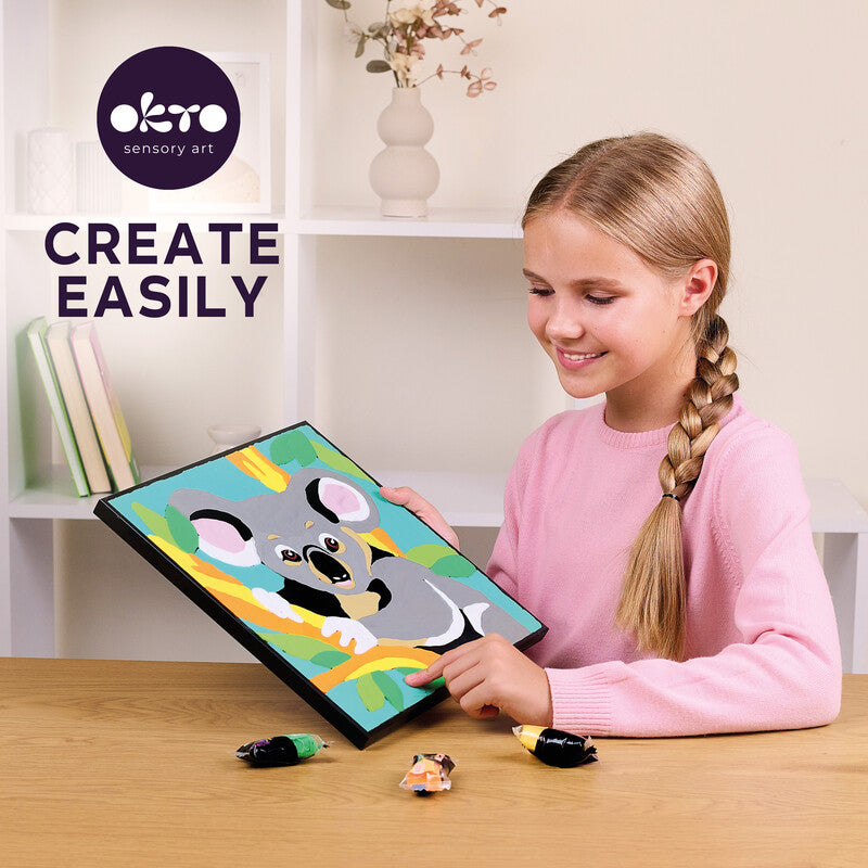 Okto Sensory Art – Modelliermasse-Set Koala – ab 5 Jahren – 14 Modelliermassen – 290 × 290 mm