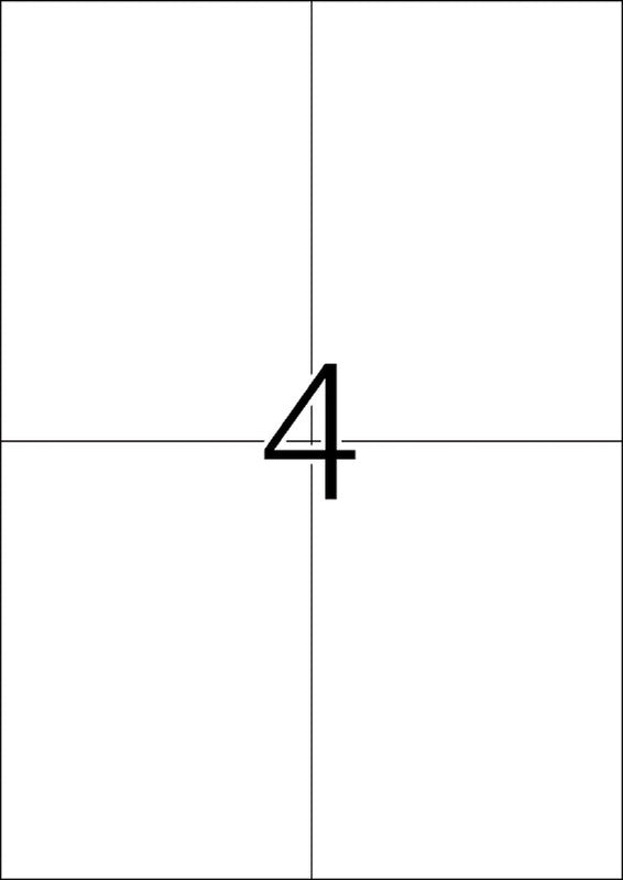 HERMA Bogenetiketten, 105 mm × 148 mm, weiss, Papier, permanent, 200 Blatt (800 Etiketten)