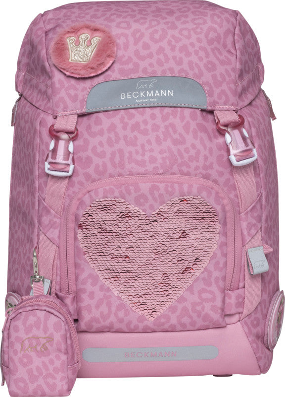 Beckmann Classic 1st Schulrucksack – Furry – mit Wendepailletten