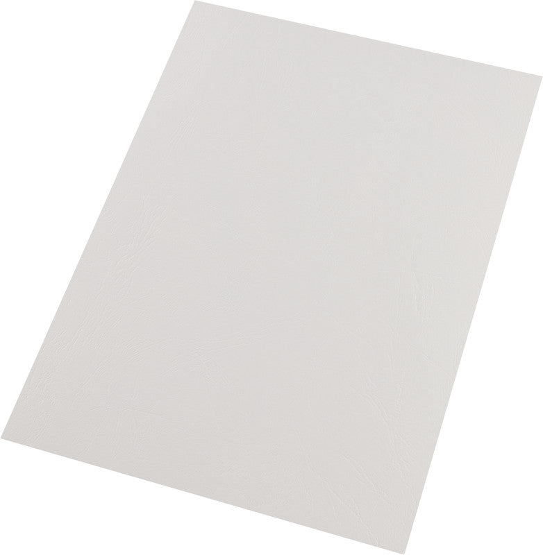 GBC Umschlagdeckel LeatherGrain – weiss, Karton – 100 Stk.