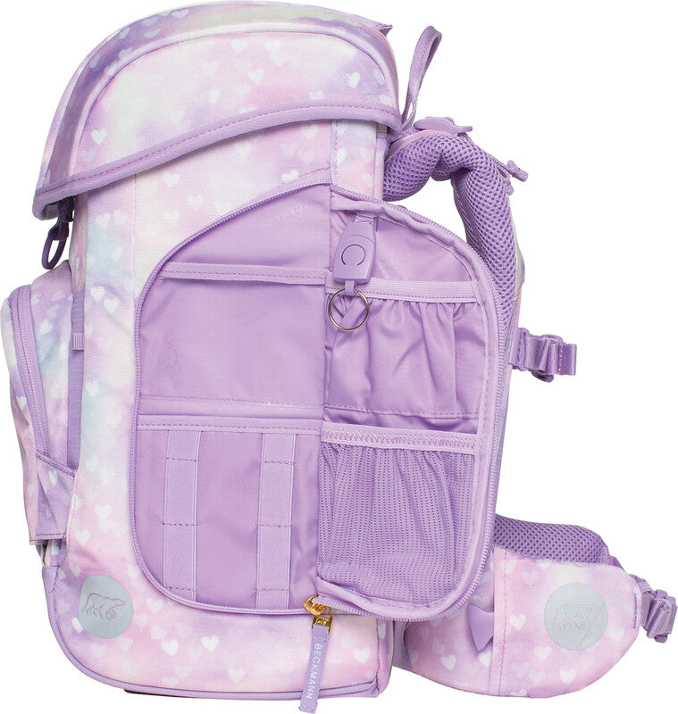 Beckmann Schulrucksack Plus Air – Einhorn Prinzessin Lila – 28,0×40,5×23,0 cm – Recycelte Materialien