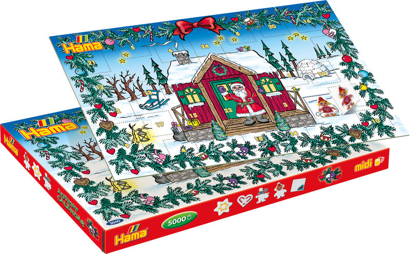 Hama Adventskalender – ab 5 Jahren – ca. 5000 Perlen – 430 × 275 × 40 mm