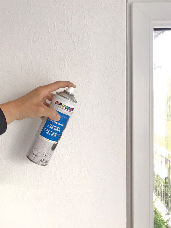 Dupli-Color Strukturspray – Farbspray – Weiss, 500 ml, für Beton, Gipskarton & Holz