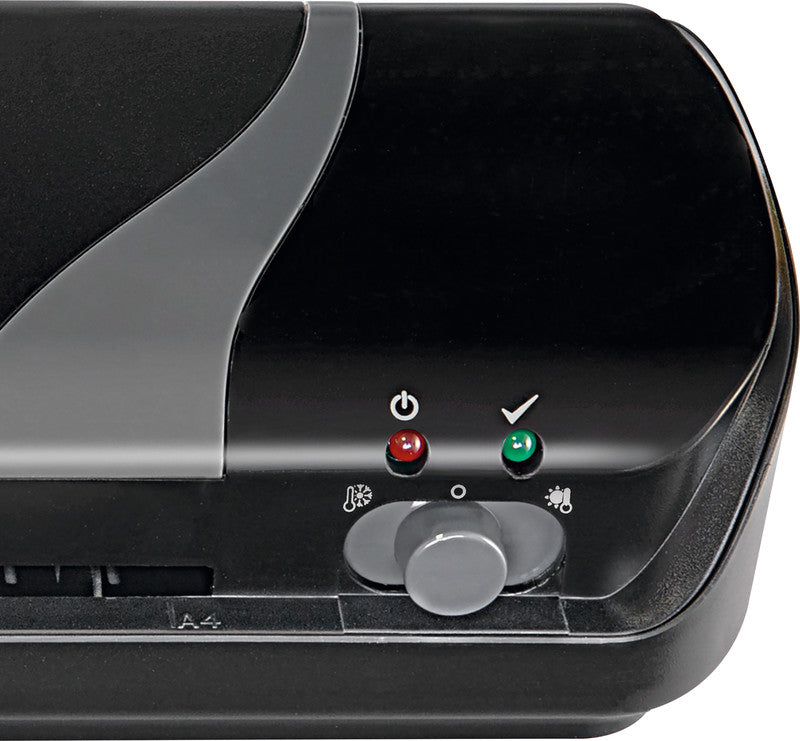 GBC Inspire+ Laminiergerät A4 – 2-Rollen, 75–125 µm, Kaltlamination, Aufheizzeit 4 Min., 250 mm/min, schwarz