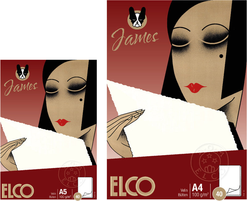Elco Schreibblock A4, blanko, Leimbindung, 40 Blatt, 100 g/m² – weiss