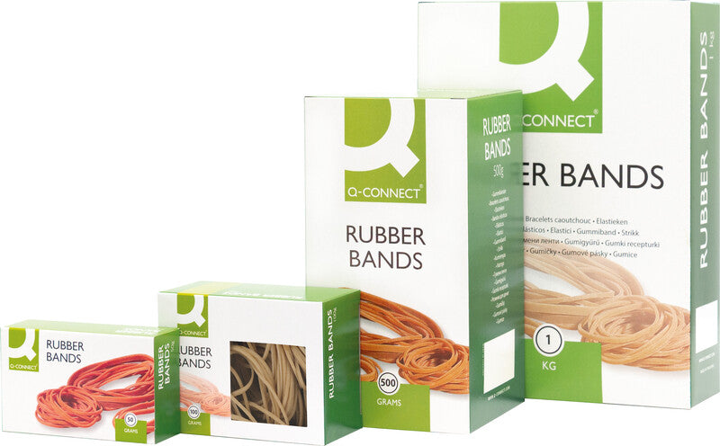 Connect Gummibänder – 1,5 × 50 mm, Ø 32 mm, Braun, Naturkautschuk, 100 g