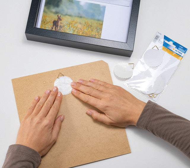 HERMA Bildaufhänger – Ø 45 mm, weiss, Papier/Draht, 6er-Pack