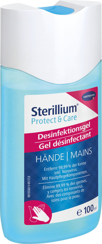 Sterillium Desinfektionsgel – Kunststoff, weiss, 100 ml, parfüm- und farbstofffrei, hautverträglich
