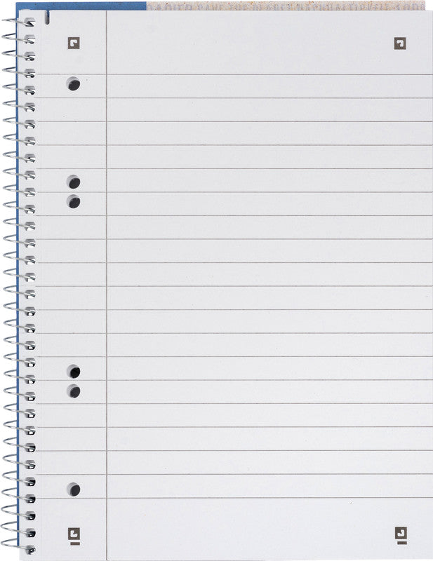 Elba Collegeblock, Karton, 80 Blatt, 6-fach gelocht, perforiert, 90 g/m² – blau, für SCRIBZEE App