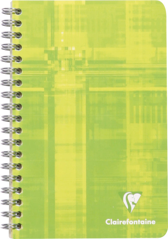 Clairefontaine Spiralheft, 110 × 175 mm, kariert, 5 mm, 96 Seiten, 90 g/m² – sortiert