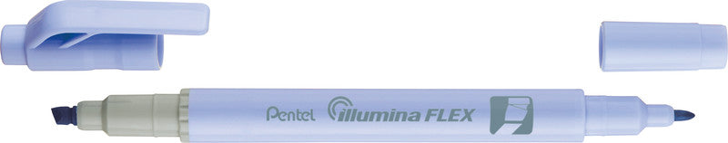 Pentel Illumina Flex Textmarker – Pastellblau, Keil/Fein 1,5–3,5/1,0 mm, nachfüllbar