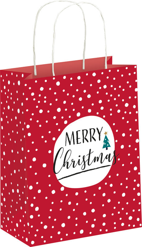 Zoewie Geschenktasche – Snow World, Weihnachten – aus Recyclingpapier, 120 g/m2 – 180 × 230 × 90 mm