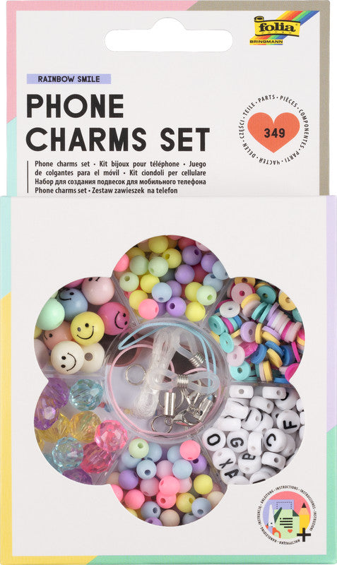 Folia Perlen-Set Phone Charms – 349-teilig