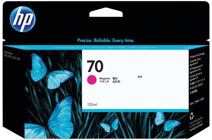 HP Tintenpatrone 70, Magenta, 130 ml – für Tintenstrahldrucker, Multifunktionsgeräte