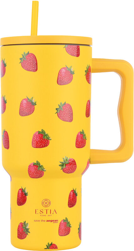 Estia Thermobecher – 9 dl – Edelstahl, isoliert, Schraubverschluss – Berry Bright