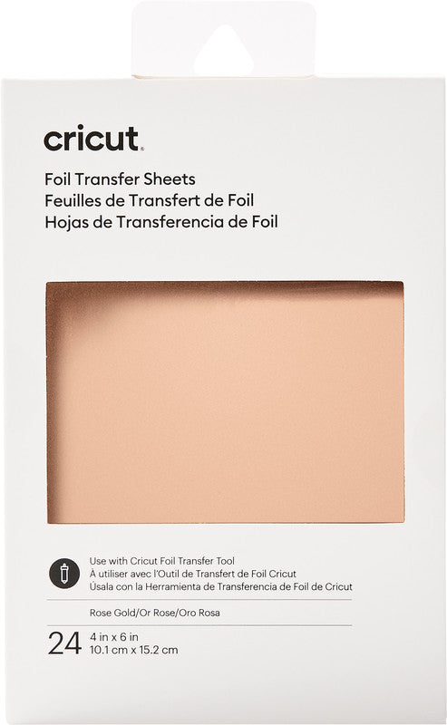 Cricut Transferfolie – für Cricut Joy – 101 × 152 mm – rosé – 24 Blatt