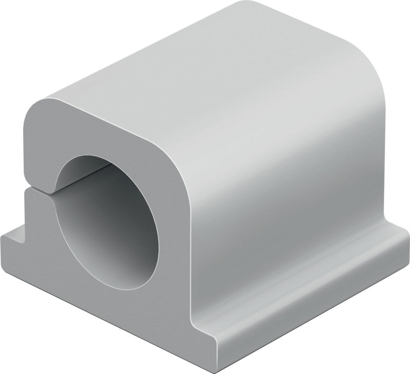Durable Kabel-Clip Pro – 20 × 21 × 16 mm, Kunststoff, Grau, selbstklebend, 6er-Pack, für Kabellauf Ø 10 mm