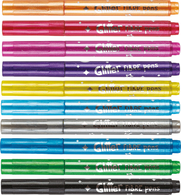 Centrum Glitzer-Filzstift – Rundspitze, wasserbasiert, 10 Farben