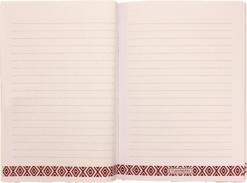 Makenotes Notizbuch, A6, liniert, Fadenheftung, Hardcover, 40 Seiten, 80 g/m² – mehrfarbig