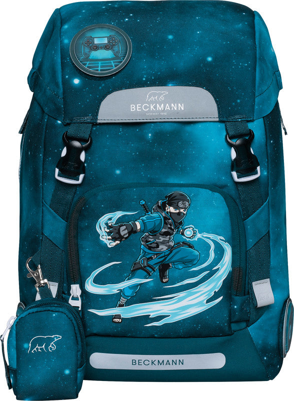 Beckmann Classic Schulrucksack 1st – 6-teilig – Ninja Master – mit Leuchteffekt