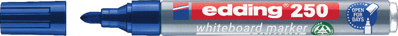 Edding Whiteboard-Marker 250 – Rundspitze 1,5-3 mm – Blau – Trocken abwischbar
