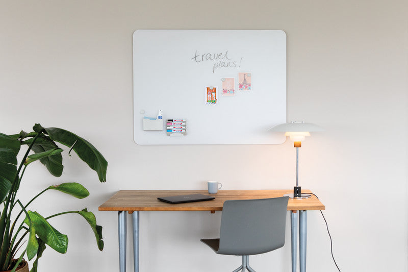 Legamaster Whiteboard – 120 × 90 cm, Glas, magnetisch, Wandmontage, inkl. Magnete, Marker, Montagesatz