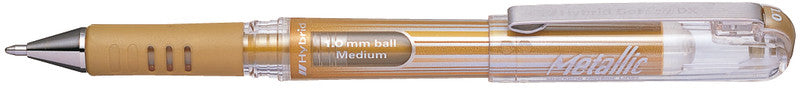 Pentel Hybrid Gel Grip DX Gelschreiber 6er Etui – 6 Farben, 1 mm, wasserfest, lichtbeständig, Kappe